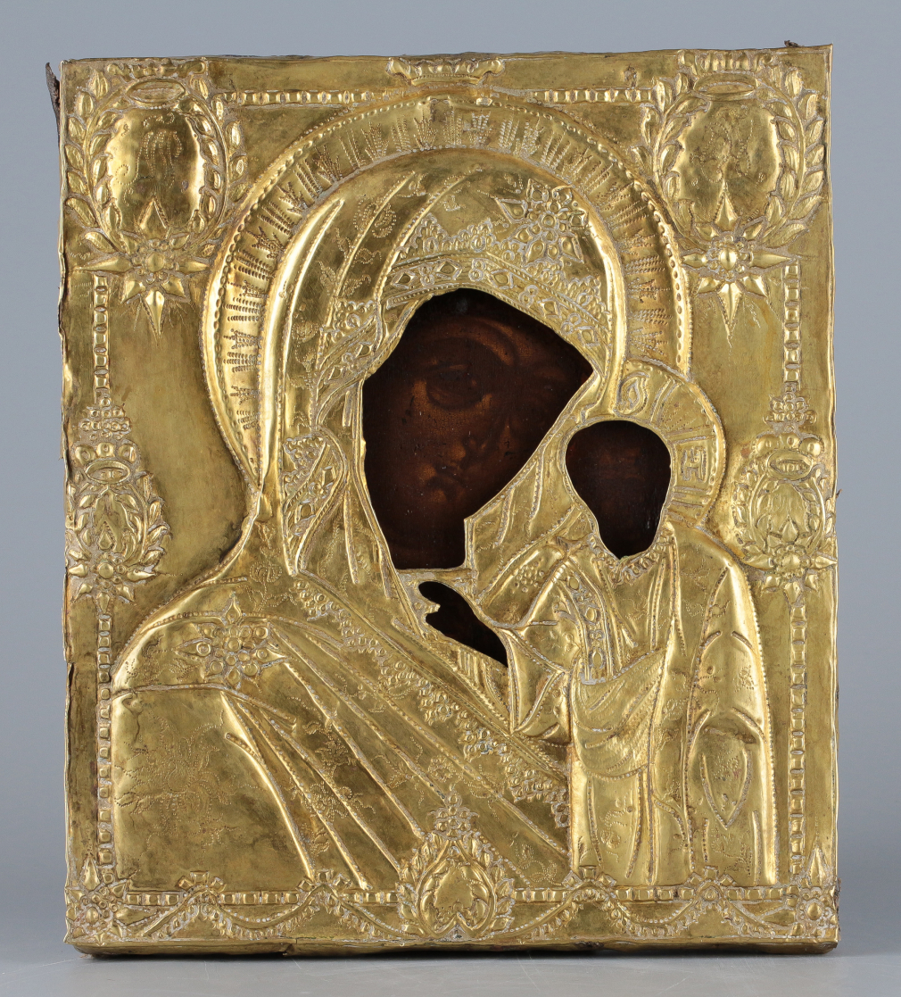 Икона Богородица Казанская в окладе 00564-23
